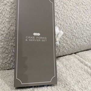 Mud Pie Cake Forks & Server Set in Gray Box